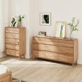 thumbnail image 6 of FIAKOA 50” Tall 5 Drawer Dresser for Bedroom,Farmhouse Storage Chest of Drawers for Livingroom , Oak, 6 of 8