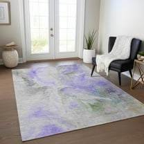 Addison Rugs Chantille Indoor/Outdoor Transitional Abstract Lavender Washable Rectangle Rug, 2'6" x 3'10"