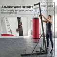 thumbnail image 3 of Soozier Punching Bag with Stand for Adults, 72.8"-90.9" Height Adjustable Freestanding Boxing Stand with Canvas Sandbag, Red, 3 of 9