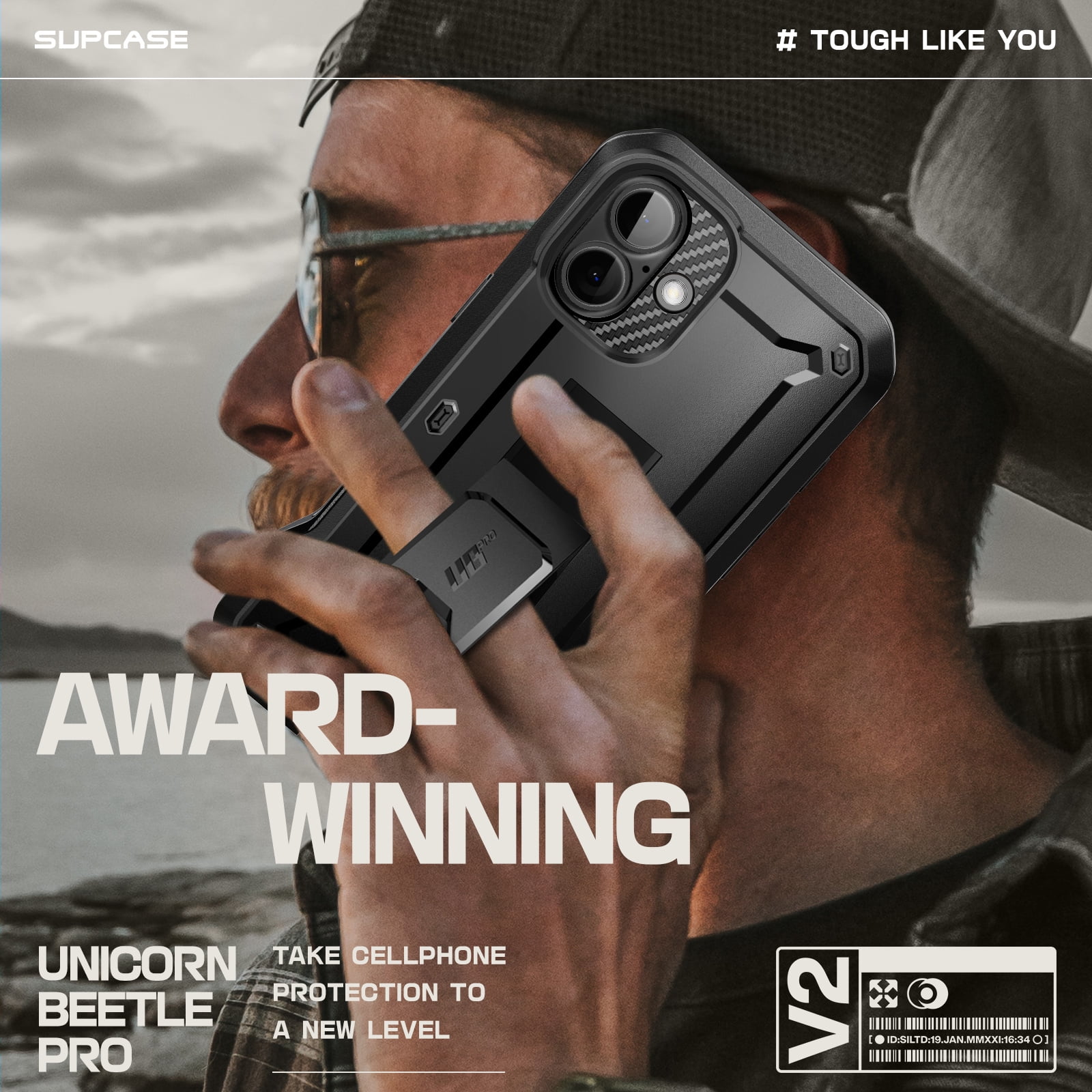 SUPCASE Unicorn Beetle Pro for 2024 Apple iPhone 16 (6.1") Case with Screen Protector,[Built-in Stand & Belt-Clip][Military-Grade Protection] Phone Case Shockproof Cover for iPhone 16, 6.1 inch, Black