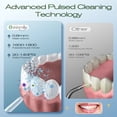 thumbnail image 2 of OasiSmile Water Picks for Teeth Cleaning, Dental Water Flosser 350ML Cordless Portable 4 Modes Rechargeable Oral Irrigator with 4 Jet Tips for Home Travel Office, Blue, 2 of 7