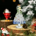 thumbnail image 2 of geerera Mini Crystal Christmas Tree Figurine, Small Glass Christmas Tree Gifts, for Xmas Party Living Room Mantel Tabletop, 2 of 6