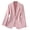 Pink, variant on White Blazer for Women Business Suit Jacket Long Sleeve Double Breasted Tweed Work Blazer Lapel Outerwear M