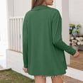 thumbnail image 6 of BiZtdJrK Women Solid Cardigans Long Sleeve Open Front Shrug Sweaters Lightweight Regular Fit Casual Cardigan with Pockets Green S, 6 of 6