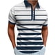 thumbnail image 1 of Playera de Manga Corta Athleisure con Media Cremallera y Solapa Impresa en 3D para Hombre Pompotops  oipoqjl24989, 1 of 3