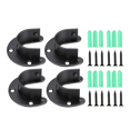 thumbnail image 1 of 4PCS Closet Rod Brackets Support Flange Holders with Screws U Shaped Wardrobe Bracket Pole Socket End Caps for 32mm Rods, 1 of 9