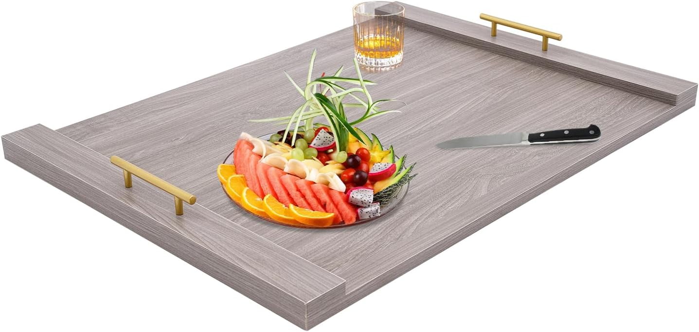 Rectangular Stove Top Cover, Oak White Noodle Board Stove Cover for Electric Stove and Gas Stove, Removable Built-in Handles, Suitable for Kitchen, RV, Restaurant