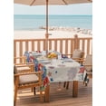 thumbnail image 2 of Outdoor Tablecloth with Umbrella Hole for Patio/Picnic/Party/Camping, 4th of July Waterproof Table Cloth Rectangle Table Cover Washable, Independence Day Patriotic Flowers Dogs Beige (60"x 84"), 2 of 9
