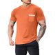 thumbnail image 1 of Playera Elvqul Hombre Naranja sin Estampado Mayor Manga Corta Gym Cuello Redondo, 1 of 8