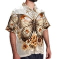 thumbnail image 2 of Butterfly Fission Diagram Men's Short Sleeve Spread Collar Poplin Shirt, Casual Printed Button Down Summer Beach Tops for Men, Unisex Comfortable Shirts, 2 of 6