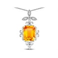 thumbnail image 2 of Star K� Antique Vintage Design Octagon Cut Genuine Citrine Pendent Necklace, 2 of 9