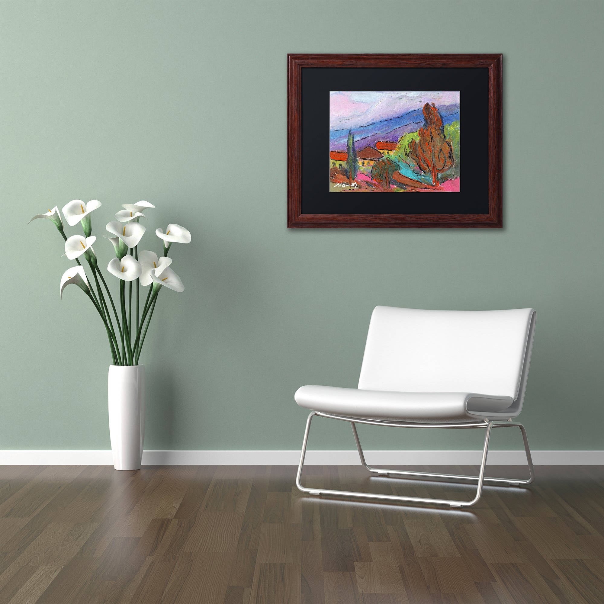 Trademark Fine Art "Summer Blush" Canvas Art by Manor Shadian Black Matte, Wood Frame