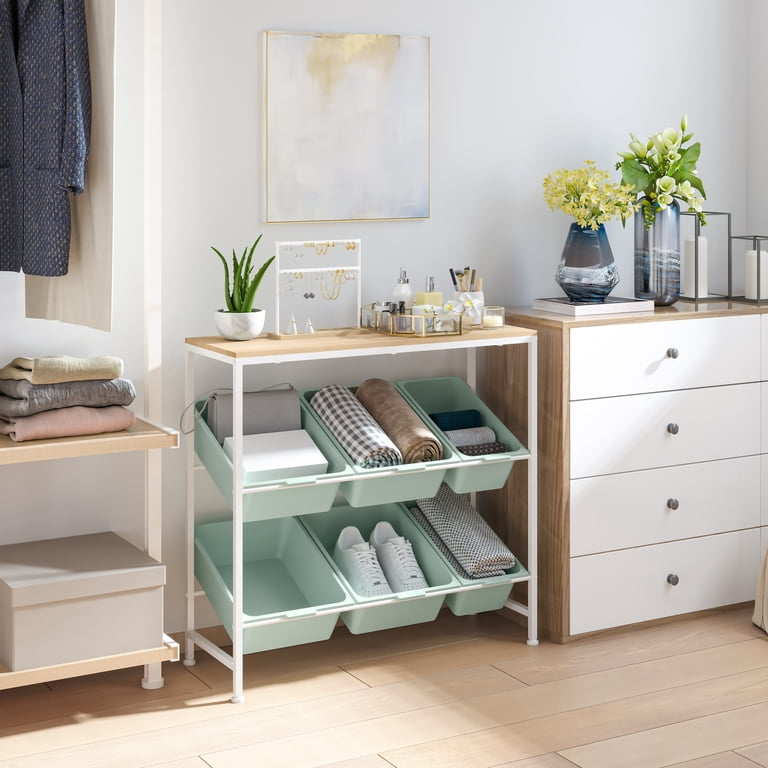 Seville Classics 6-Bin Utility Organizer Storage Cart, for Home