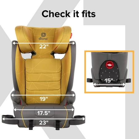 Diono Monterey XT Latch 2-in-1 Expandable Booster Car Seat, Yellow