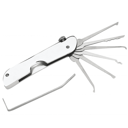 6 in 1 Stainless Steel Key Lock Emergency Tool Set Padlocks Door Open Repair