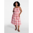 thumbnail image 2 of Time and Tru Women's Sleeveless Smocked Cotton Peasant Midi Dress, Sizes XS-XXXL, 2 of 5