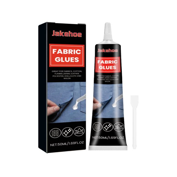 EGNMCR Transparent Fabric Glue Washable Dry Bonding Fabric Clothes Denim Special Fabric Glue 50ml Fabric adhesive