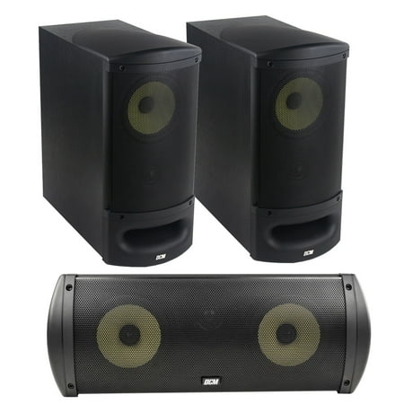 Dcm By Mtx Audio 2 Way Bookshelf Speakers With Center Channel