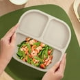 thumbnail image 5 of Suction Plates for Babies & Toddlers - 100% Silicone, Dinnerware Stays Put, Divided Design for Picky Eaters, Microwave & Dishwasher Friendly, 1 Pack, 5 of 5