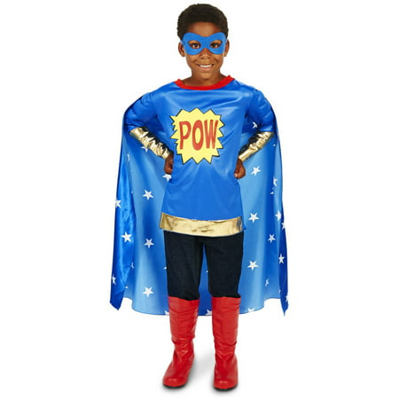Pop Art Comic Super Hero POW Boy Child Halloween Costume
