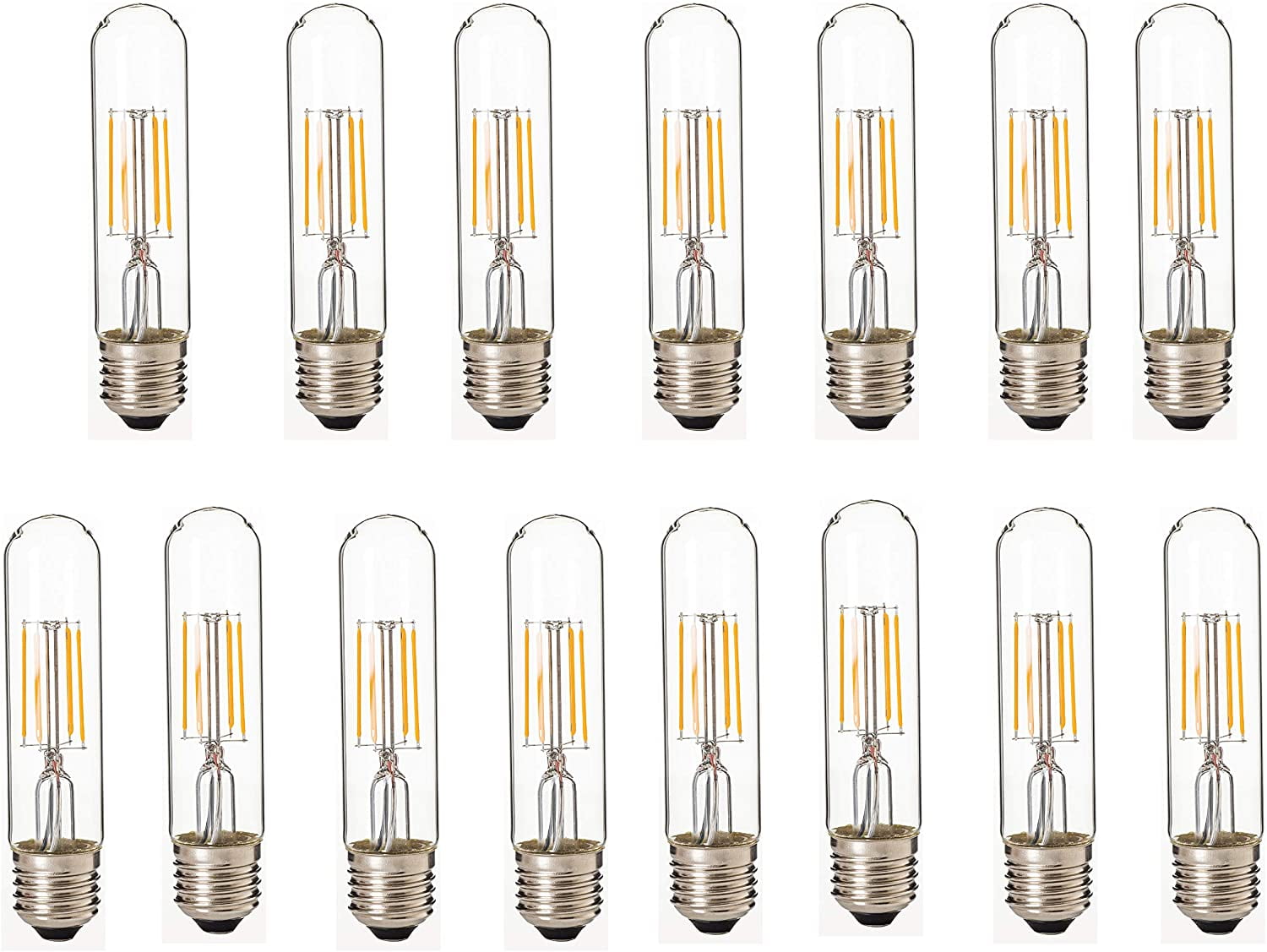 120VAC E26 Base 15PACK Soft White Dimmable 8W to Replace 75W Incandescent Bulbs 2700K UL Certified Clear Bulb LED2020 LED A21 Filament Light Bulb 
