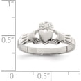 thumbnail image 3 of Sterling Silver Claddagh Ring (Size 6) Made In India qr960-6, 3 of 5
