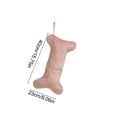 thumbnail image 3 of Large Dog Bone Pattern Fleece Christmas Stocking, Cute Cozy Soft Holiday Decorative Gift Sock, Christmas Hanging Stocking for Fireplace Mantel, Xmas Home Decoration Pet Ornament, Pink, 3 of 7