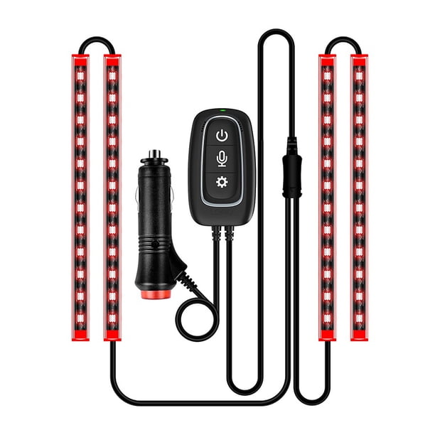Sidaley Tira de luz Flexible RGB para coche y camión, multicolor, alto brillo, sincronización de música, aplicación de teléfono impermeable, tira de Bombillas para automóviles Sidaley VI015891-00B