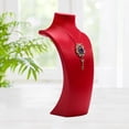 thumbnail image 3 of S SERENABLE Necklace Bust Display Rack Jewelry Pendant Chain Display Holder Womens Neck Jewelry Organizer Stand Holder Rack Red 13.5x26cm, 3 of 6