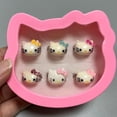 thumbnail image 4 of Anillo Sanrio de Anime Kawaii Y2k con corazón de amor rosa, caja de gatito, pulsera ajustable abierta, anillo de dibujos animados para niñas y niños, conjunto de regalo, 4 of 4