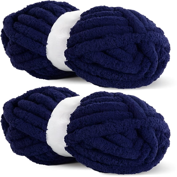 AUQ 6 Pack/ 8 Pack Chunky Chenille Yarn for Crocheting, Bulky Thick Fluffy Yarn for Knitting, Bulky Chunky Yarn for Hand Knitting Blanket, Super Soft Plush Yarn (27Yds Each Skein)