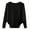 Black, variant on AOOCHASLIY Sweaters Fall Clearance Women's Fashion Long Sleeves Round Neck Loose Pullover Tops Blouse Knitted Sweater