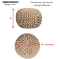 thumbnail image 5 of BirdRock Home Round Pouf Foot Stool Ottoman - Natural, 5 of 7