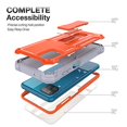 thumbnail image 3 of FITO For Samsung Galaxy A12 Case, Phone Case with Screen Protector and Kickstand (Orange), 3 of 6
