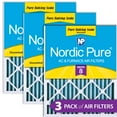 thumbnail image 1 of Nordic Pure 18x18x2 Pure Baking Soda Odor Deodorizing AC Furnace Filters 3 Pack, 1 of 6