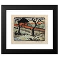 thumbnail image 2 of Otto Mueller 14x12 Black Modern Framed Museum Art Print Titled - Dorfstrasse - Train Station in Schmiedeberg (Giant Mountains) (1919), 2 of 5