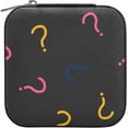 thumbnail image 3 of GZHJMY Leather Jewelry Box Colorful Question Mark Portable Mini Jewelry Storage Bag for Travel, Small Ring Case Earrings Organizer Necklaces Box for Women Girls, 3 of 7