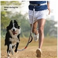 thumbnail image 2 of Tuff Mutt Laisse Mains Libres pour Chien pour Marche Course Randonnée, Laisse de Taille avec Élastique, Ceinture Réglable, Design Réfléchissant à Double Poignée pour Grands et Moyens Chiens Rouge (avec Mousse), 2 of 5