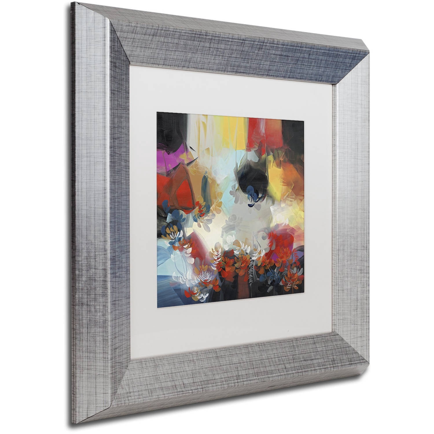 Trademark Fine Art "Spectrum" Canvas Art by Masters Fine Art, White Matte, Silver Frame