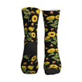 thumbnail image 3 of Crew Socks for Women Men, Bees and Sunflowers  Moisture Running Athletic Football Striped Socks Cushion Tube Socks, 3 of 7
