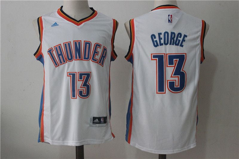 Oklahoma City Thunder 13 Paul George Men's White Singapore