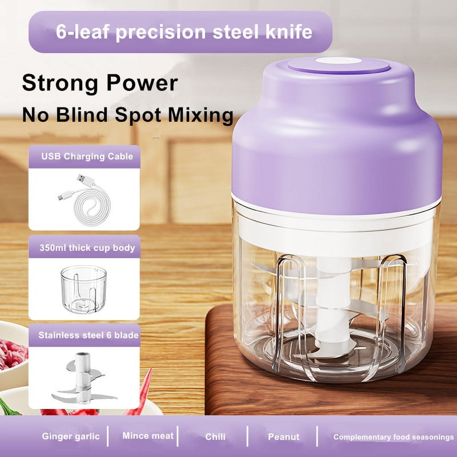 Totoro Hero Electric Garlic Puree Machine Wireless Mini Garlic Press Automatic Stirring And Peeling Machine Kitchen Garlic Puller Garlic