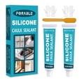 thumbnail image 2 of Silicone Caulk Clear Silicone Sealant Waterproof Stronger Adhesion for Kitchen & Bathroom, Window, Door 0.68 fl.oz * 2 Pack, 2 of 4