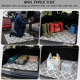 thumbnail image 4 of Yspwyqan Trunk Mat for Cars, Gray Quatrefoil Pattern All Weather Cargo Liner, Grip Backing Wipe Clean Auto, Fits for Most Sedans SUVs Wagons for Trips & Daily Use, 4 of 6