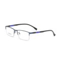 thumbnail image 1 of Qarigey Gafas de medio marco de metal unisex Hombres Mujeres Gafas miopes Gafas Sin receta Computadora de negocios Azul Type2 NO2, 1 of 6