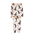 thumbnail image 6 of XUNKUSGA Plus Size Halloween Women's Pajama Sets Casual Long Sleeve Top and Bottoms Pjs 2 Piece Sets for Women Soft Cozy Fall Winter Pajamas for Women Set #7 2XL, 6 of 7