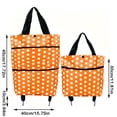 thumbnail image 3 of Portable Rolling Grocery Shopping Bag with Wheels,Foldable Floral Market Tote for Daily Errands Storage Display Gift, 3 of 8