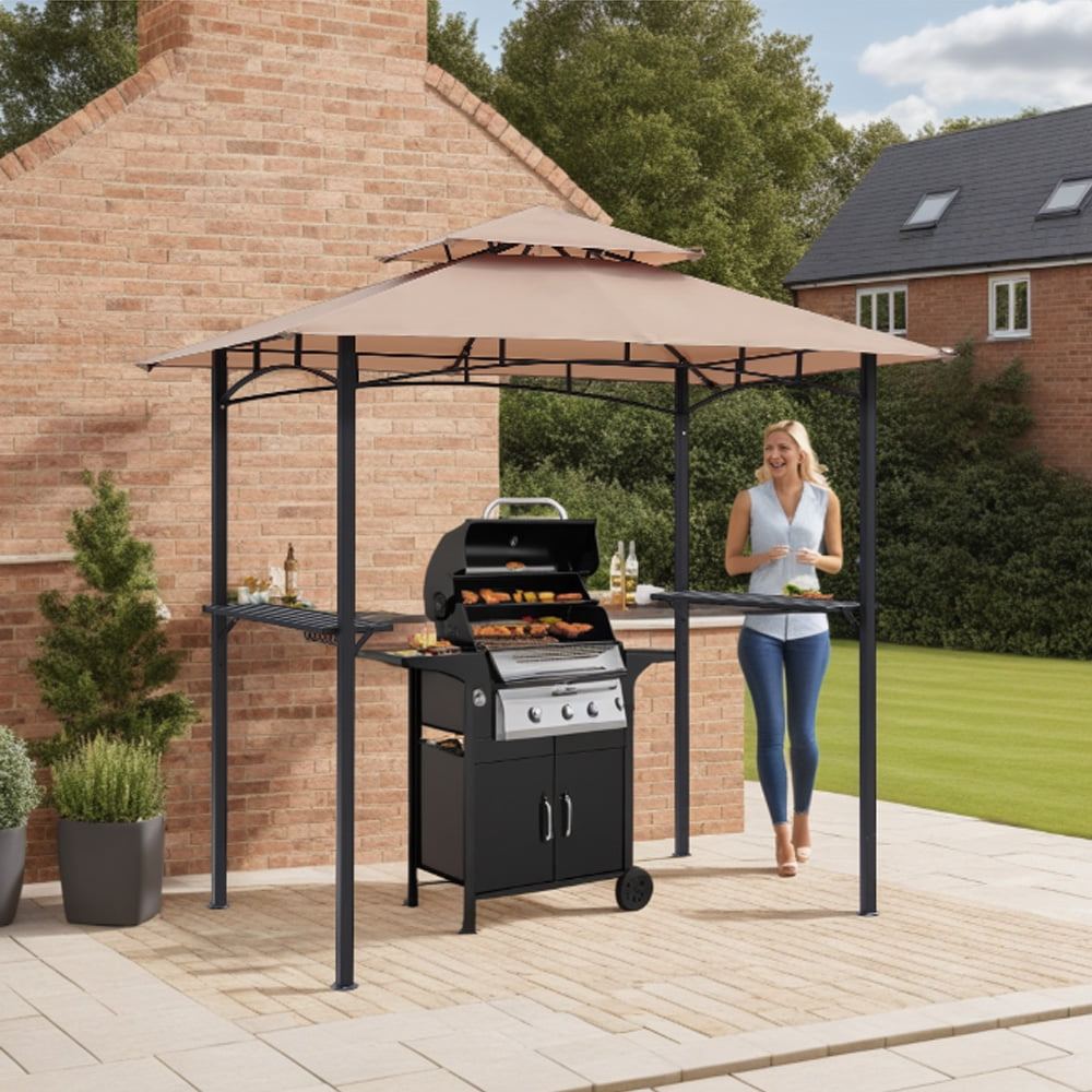 Abble 5' x 8' Outdoor Barbecue Grill Gazebo, Patio BBQ Pagoda