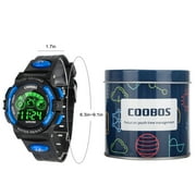 Digital Watch, Boys Sports Waterproof Led Watches with Alarm, Stopwatch, Multifunctional Outdoor Electronic Analog Quartz Wrist Watches with Colorful LED Display, Gift for Boy Girls