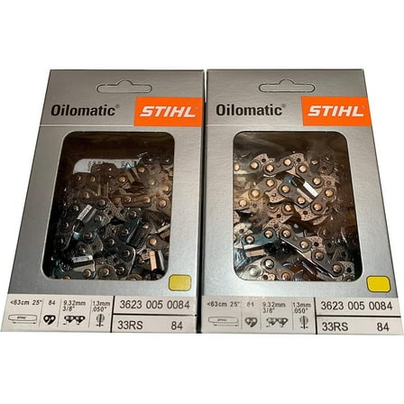 Stihl 33RS-84 2PK, 3/8" .050 Gauge, 84 Drive s, 25", Rapid Super, Professional Saw Chain, 3623-005-0084